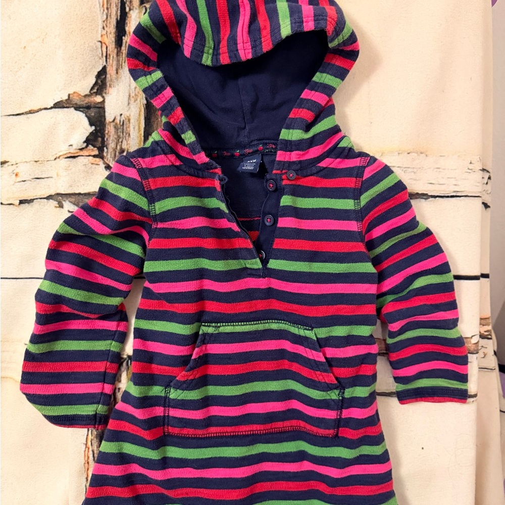 GAP Kids Striped Hoodie - Pink, Green, Navy